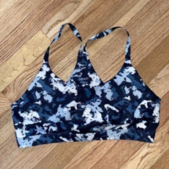 Peach Multi Colored Sports Bra - Picture 1 of 2